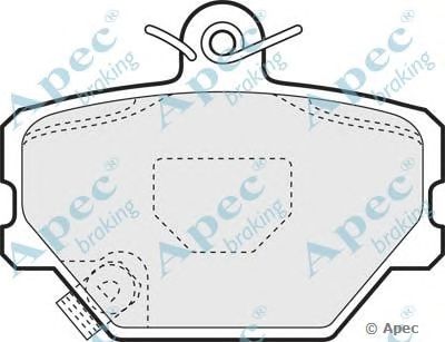 APEC BRAKING pad1095 -  Комплект тормозных колодок, дисковый тормоз
